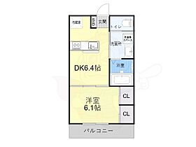 京都府京都市北区大北山原谷乾町（賃貸アパート1DK・2階・30.70㎡） その2