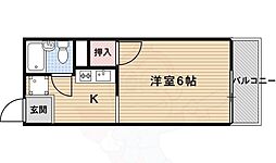 ハイツ山口 1Kの間取図画像