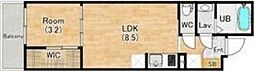 シエーナグランデ四条烏丸 1LDKの間取図画像