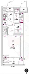 D.Clarest CREST TAPP 二条 3階1Kの間取り