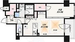 ファインレジデンス烏丸五条 1LDKの間取図画像