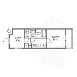STANDZ金閣寺前 2Kの間取図画像