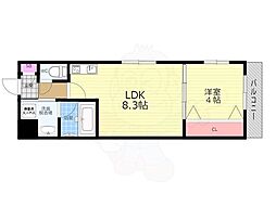 ベラジオ四条壬生 1LDKの間取図画像