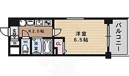 エステムプラザ京都烏丸五条 1Kの間取図画像