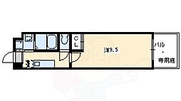 グランステージ京都四条 1Kの間取図画像