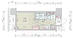 ベラジオレガシー葛野大路八条 1Kの間取図画像