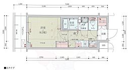ベラジオレガシー葛野大路八条 1Kの間取図画像