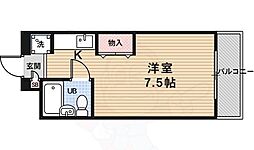 ヴィラ・トゥリアン 1Kの間取図画像