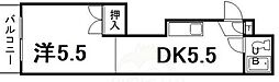 シャンボール今出川 1DKの間取図画像