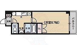 マインズ・コム四条大宮 1Kの間取図画像