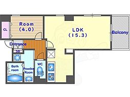 パインフィールド七条 1LDKの間取図画像