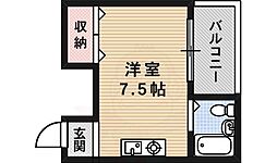 メゾングランドール乾隆 ワンルームの間取図画像