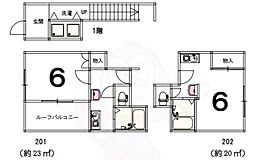 スペース東野 1Kの間取図画像