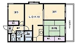 シェモア鞍馬口2 3LKの間取図画像