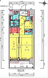 プレデコート西京極 1LDKの間取図画像