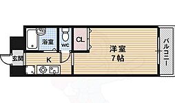 ヴァン・デ・エピ 1Kの間取図画像