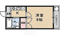 ハウスヴィラ田中 1Kの間取図画像