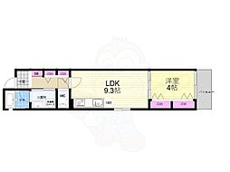 ベラジオ雅び北野白梅町 1LDKの間取図画像