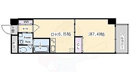 テルマーノ西洞院 1DKの間取図画像