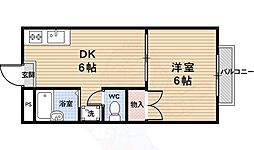 ガネーシャ994 1DKの間取図画像