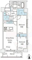 STANDZ西院 2LDKの間取図画像