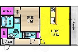 ルシア 1LDKの間取図画像