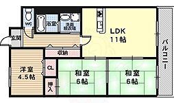 アビジット 3LDKの間取図画像