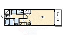 コンシェルジュ京都駅前 1Kの間取図画像