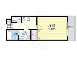 アールグランツ廬山寺千本 1Kの間取図画像