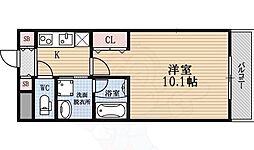 アーバンステージ京都駅前 1Kの間取図画像