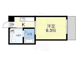クレアラ・クーオ 1Kの間取図画像
