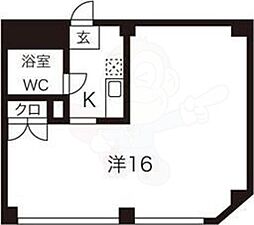 Mビル 1Kの間取図画像