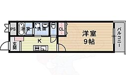 カーサ成逸 1Kの間取図画像