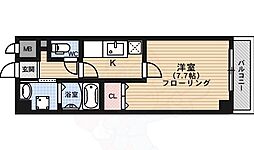 エクセレント・ビューかも川 1Kの間取図画像