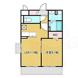 ブランヌーボー 1LDKの間取図画像