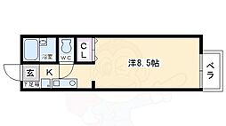 ファインフォーリスト ワンルームの間取図画像