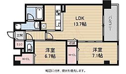 京まちなか湖月 1SLDKの間取図画像