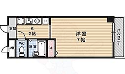 ヴィラフローリアン 1Kの間取図画像