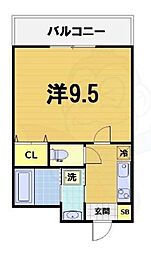 シャルレ14番館 1Kの間取図画像