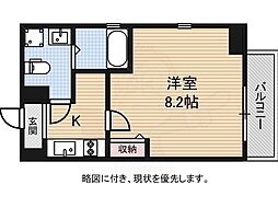 グランドーリア西院 1Kの間取図画像