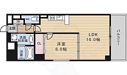 インベスト京都堀川 1LDKの間取図画像