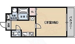 ティムゥル九条 1Kの間取図画像