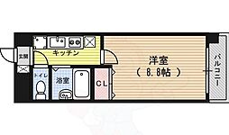 ハウスセゾン朱雀大路 1Kの間取図画像