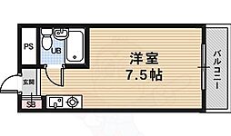 ル・シオン 1Kの間取図画像