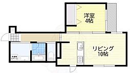 レガリア京都烏丸 1LDKの間取図画像