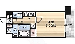 アスヴェル京都西陣 1Kの間取図画像