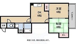 フィルハウゼ五条 2DKの間取図画像