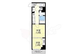 ファーストフィオーレ京都西陣 2Kの間取図画像