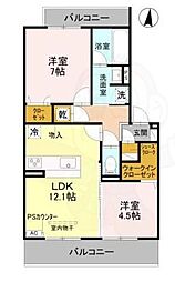 SAKURA CIEL 2LDKの間取図画像
