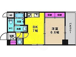 エステムプラザ京都御所ノ内レギア 1DKの間取図画像